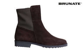 Br Glove Brown Mirror Ankle Boots