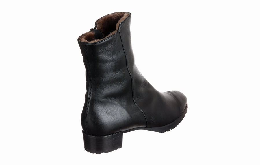 Br Moss Leather Purple Ankle Boots