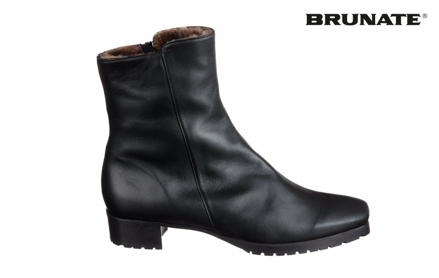 Br Moss Leather Biker Ankle Boots