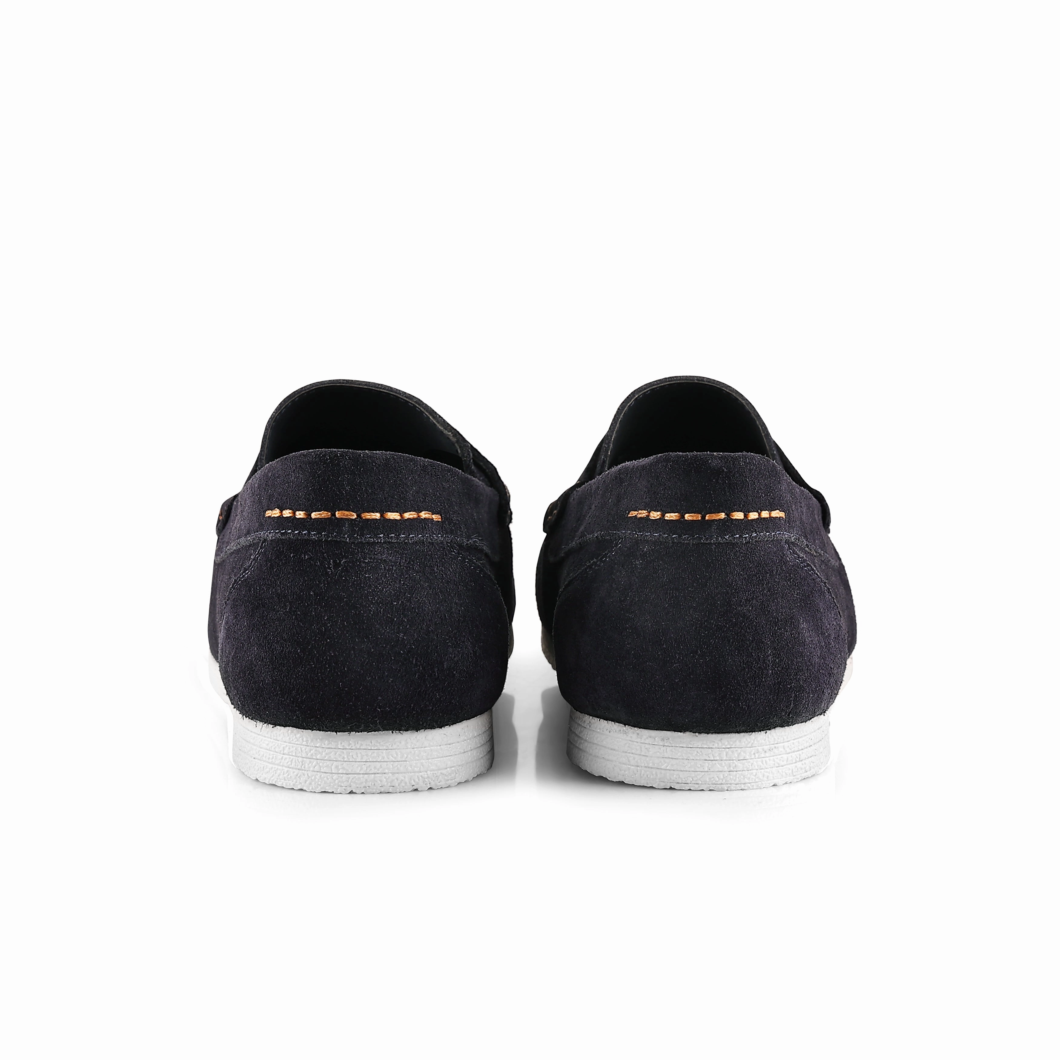 Loafers Wide Fit Stanhope Suede Leather Penny Loafers - Navy