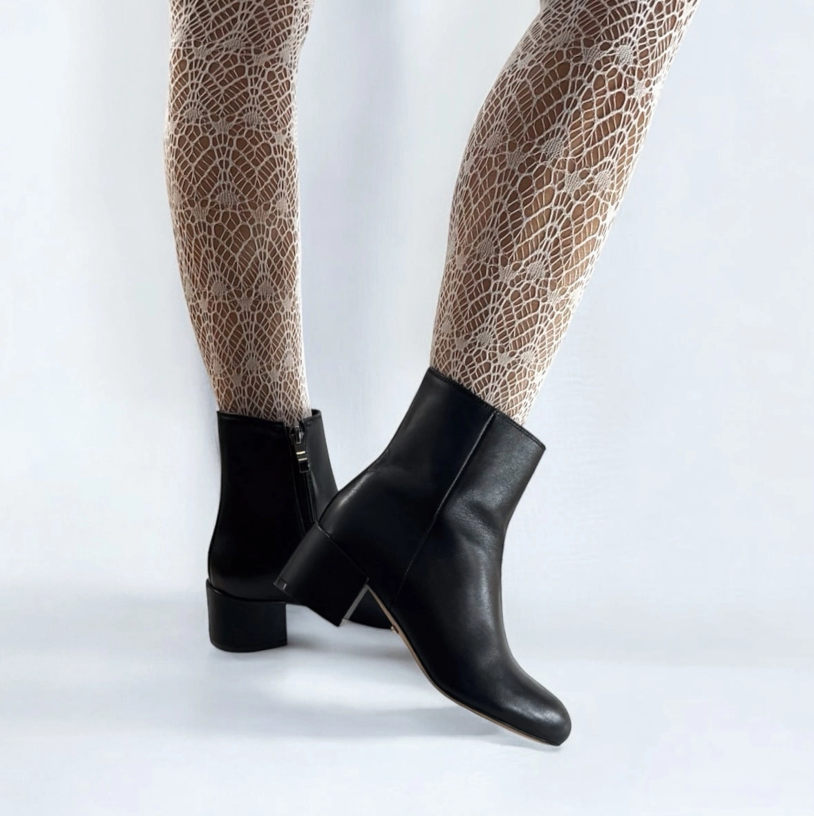 The Row Patch Leather Ankle Boots *AMATA - classic black ankle boots