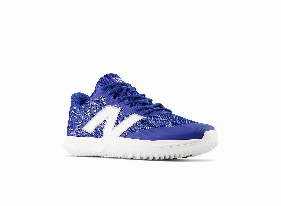 Lime Green 990 New Balance New Balance Men's FuelCell 4040 V7 Turf Baseball Shoes - Team Royal / White - T4040TB7