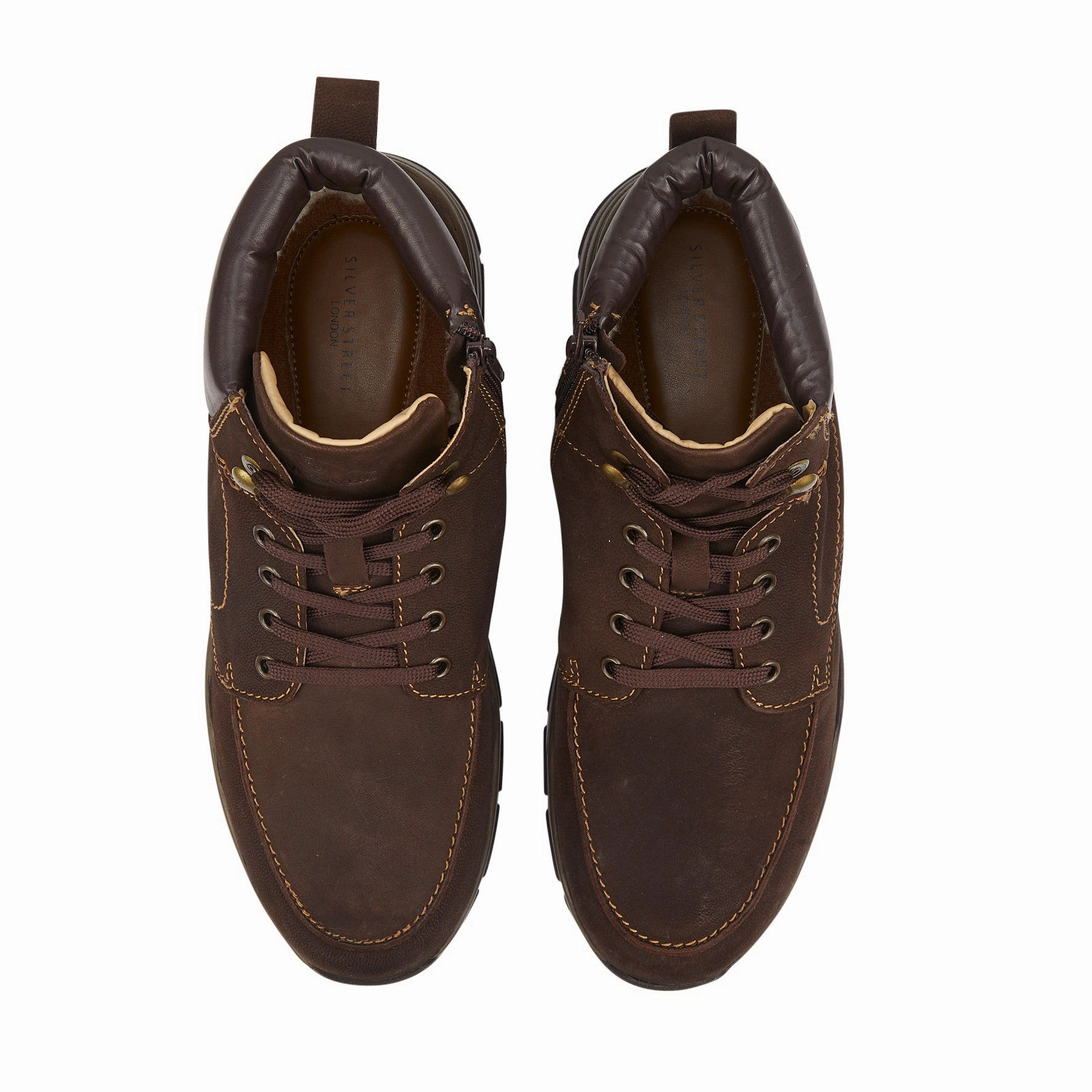Boots 2024 Brentford Nubuck Leather Lace Up  Boots - Brown