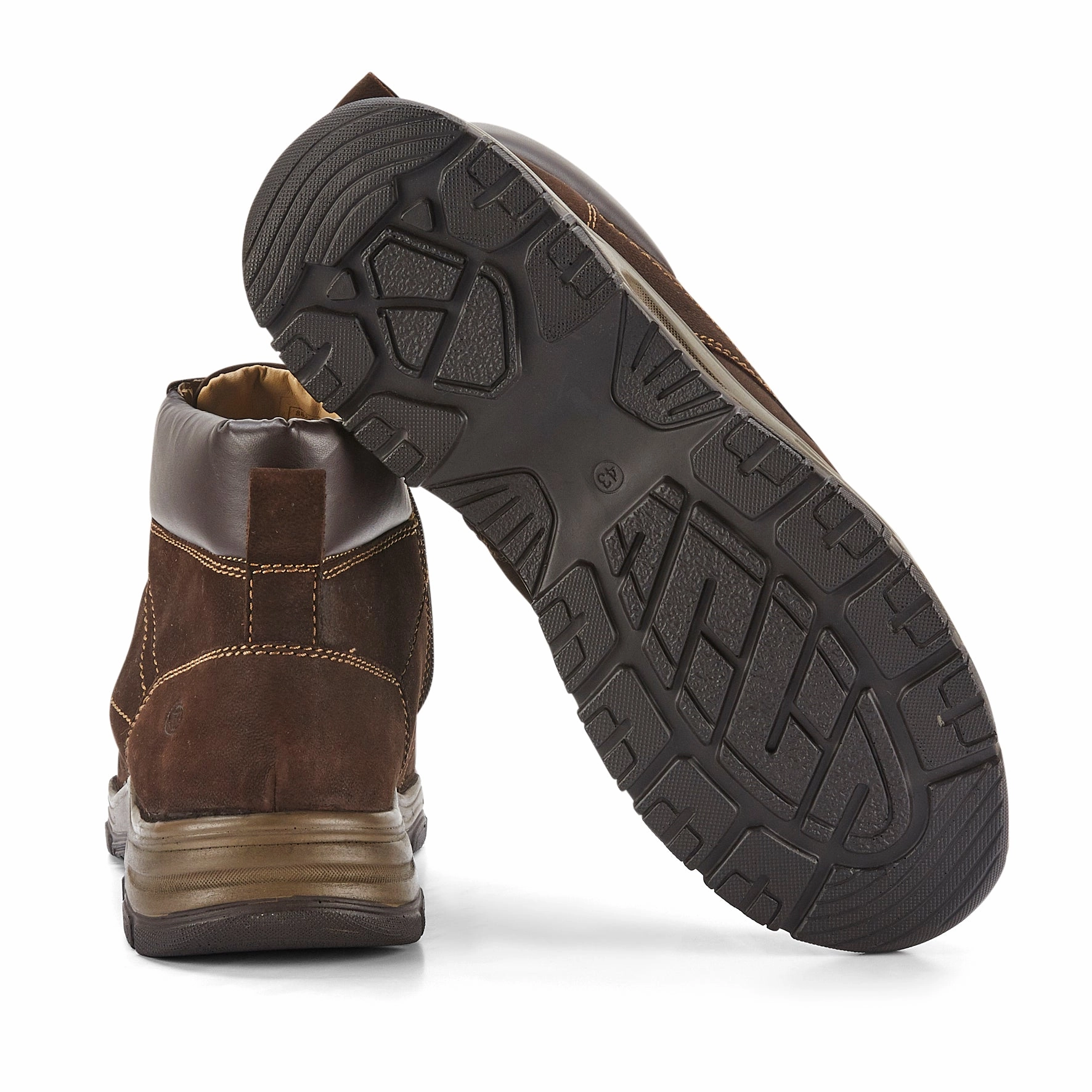 Senior Boots Brentford Nubuck Leather Lace Up  Boots - Brown