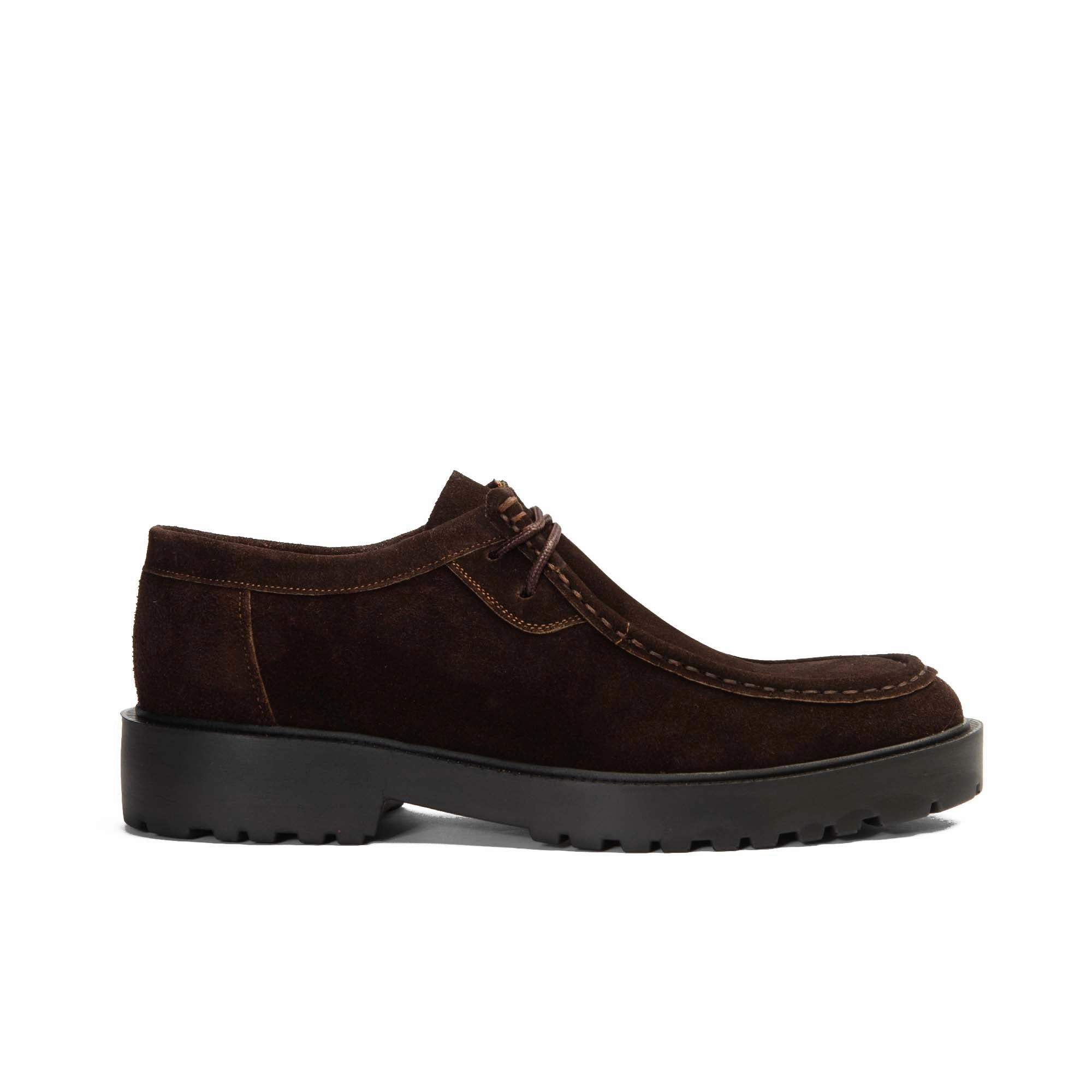 Brio Genuine Suede Shadow Walker -BROWN Prada Derby Lace-up Shoes