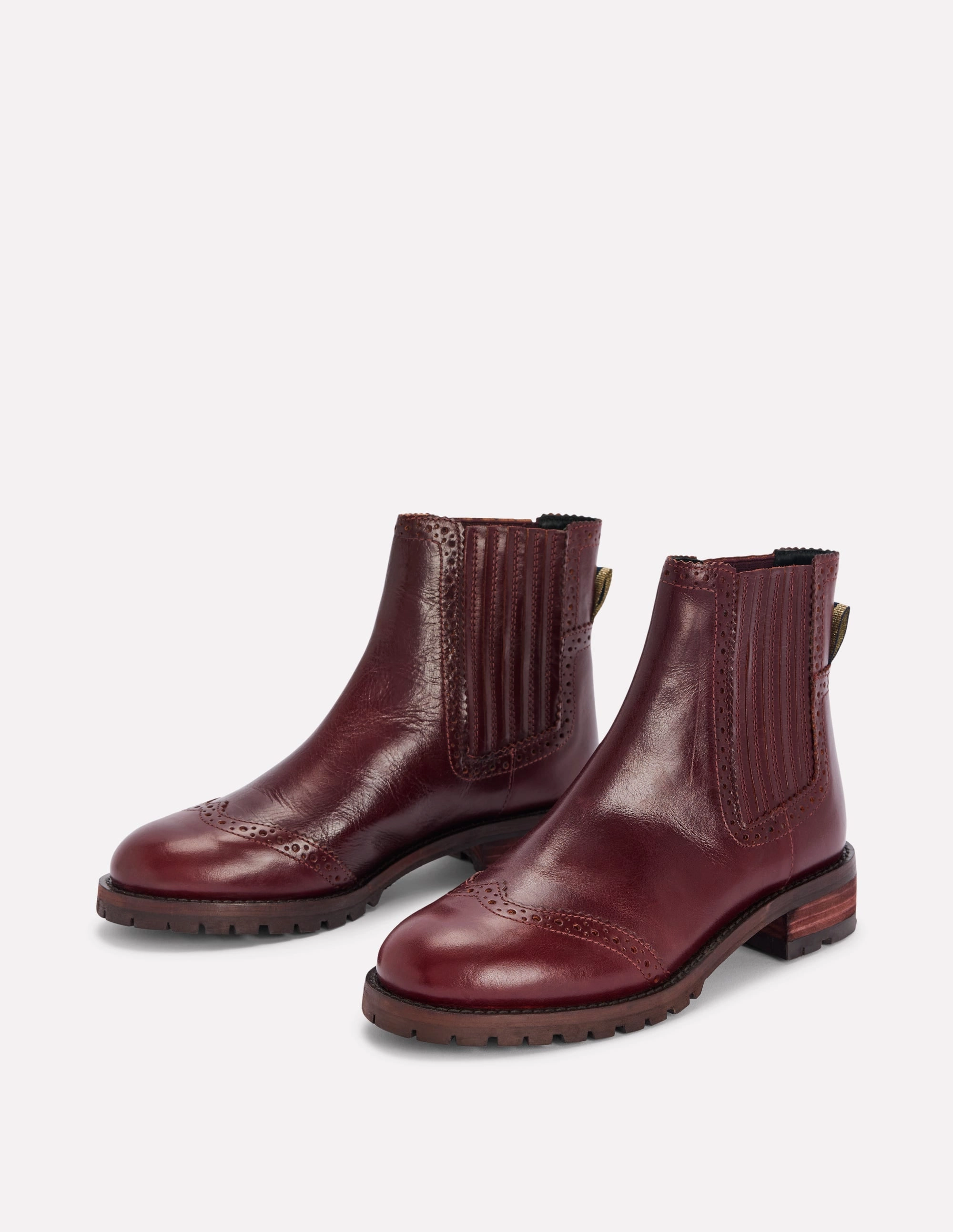Brogue Detail Chelsea Boots-Oxblood Doc Marten Chelsea Boots Dupe