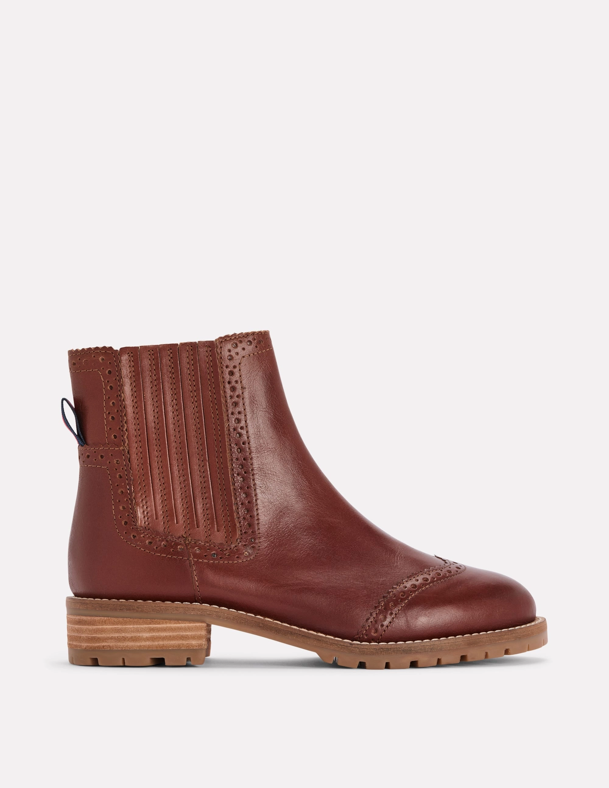 Brogue Detail Chelsea Boots-Tan Chelsea Boots Ankle