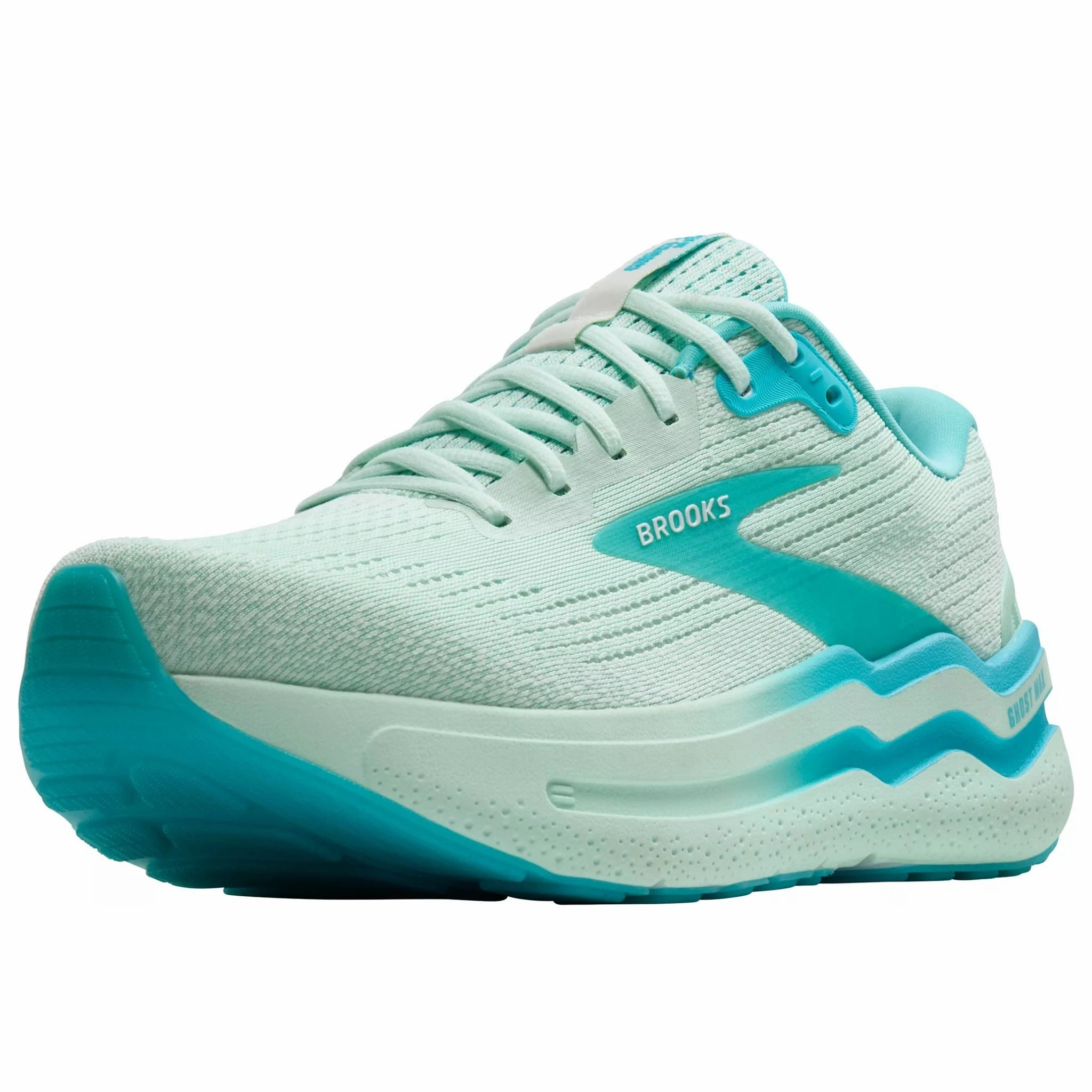 Running Shoe Made In Usa Brooks Men's 110431 451 Ghost Max 2 Honey Dew Blue White Cushion Neutral Running Shoes