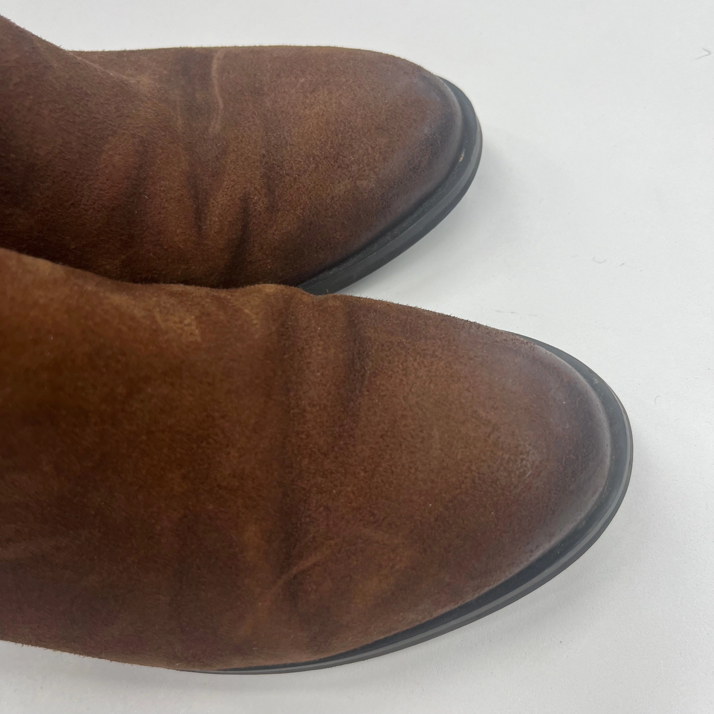 Insulated Snow Ankle Boots Brown Boots Ankle Heels Franco Sarto, Size 6.5