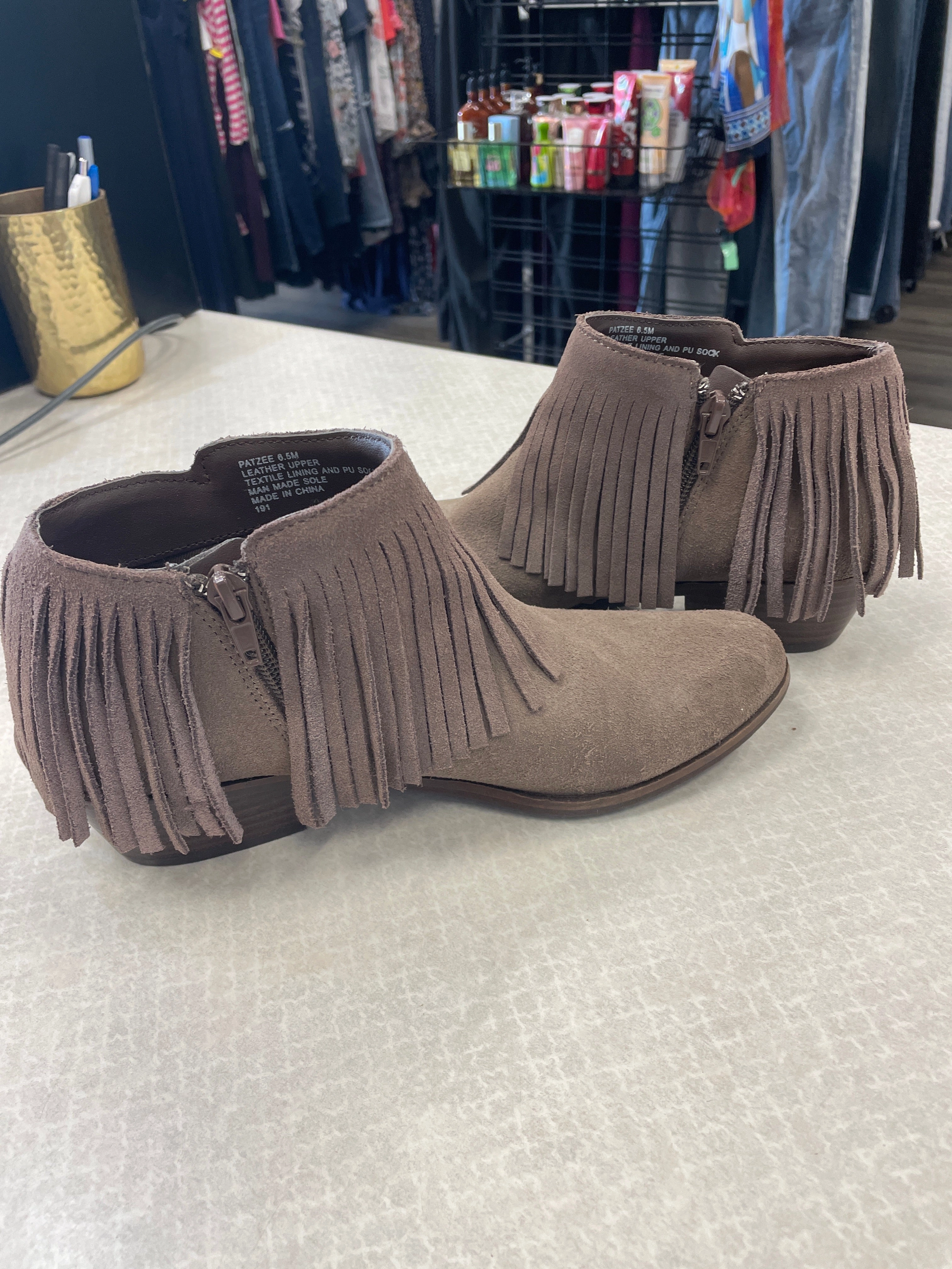 Brown Boots Ankle Heels Steve Madden, Size 6.5 Target Ankle Boots