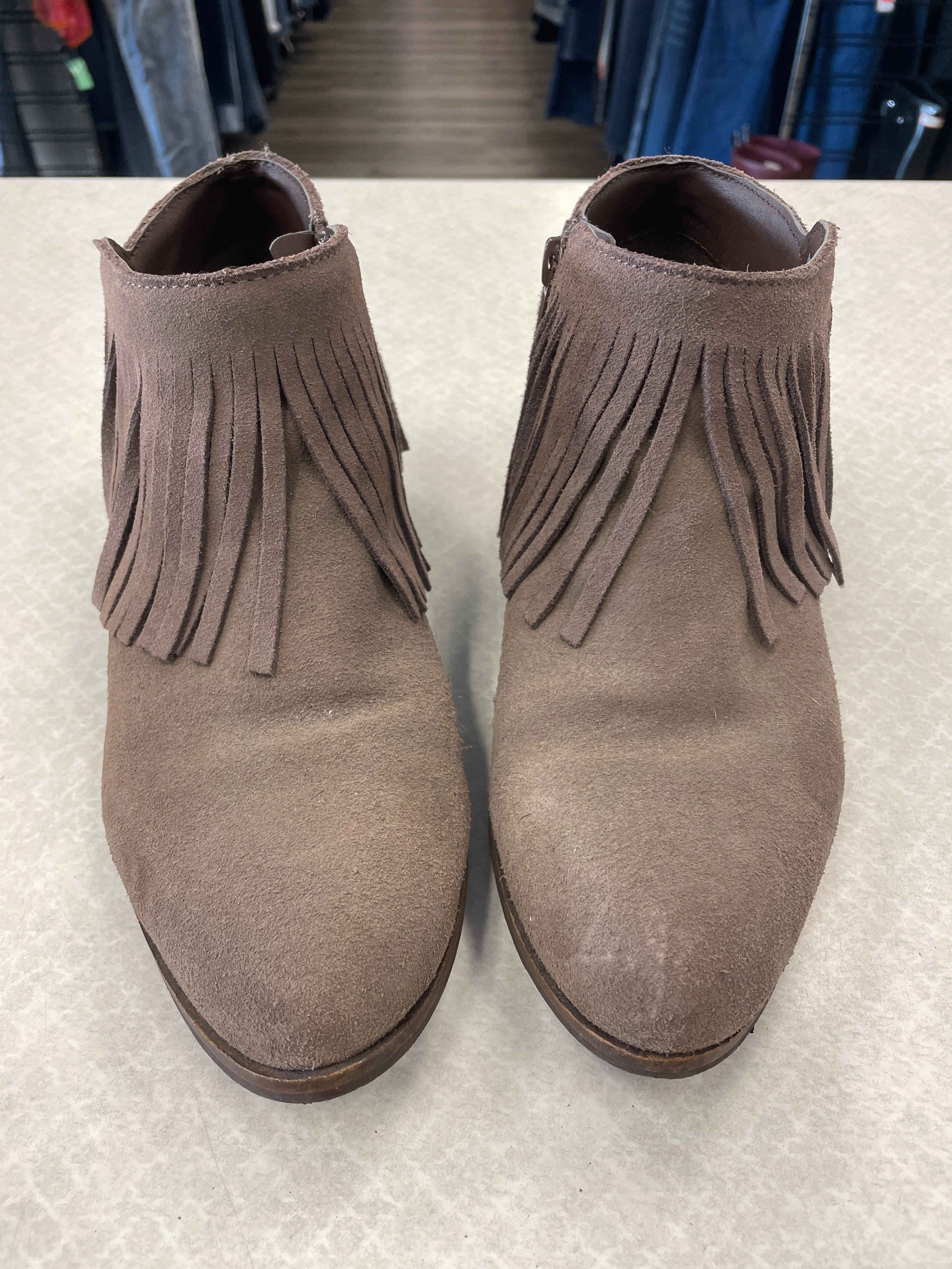 Brown Boots Ankle Heels Steve Madden, Size 6.5 Best Ankle Boots With Dresses