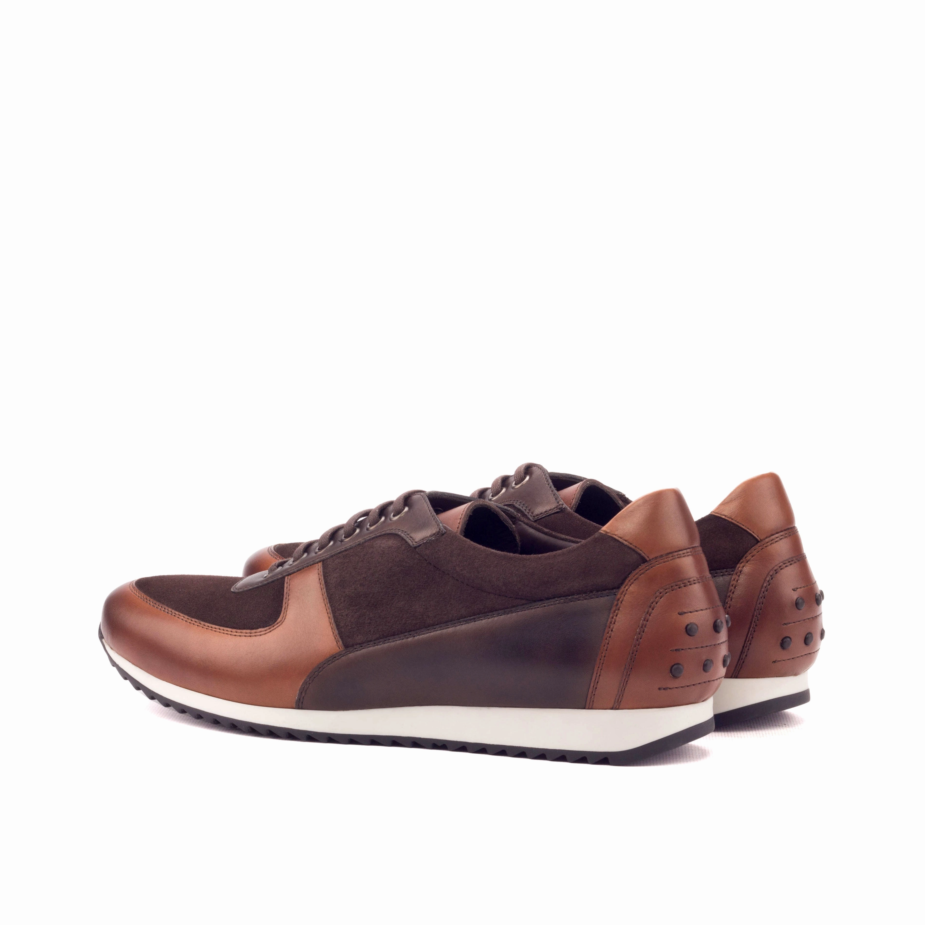 Cape Robbin Sneakers Brown Leather & Suede Trainer Sneakers