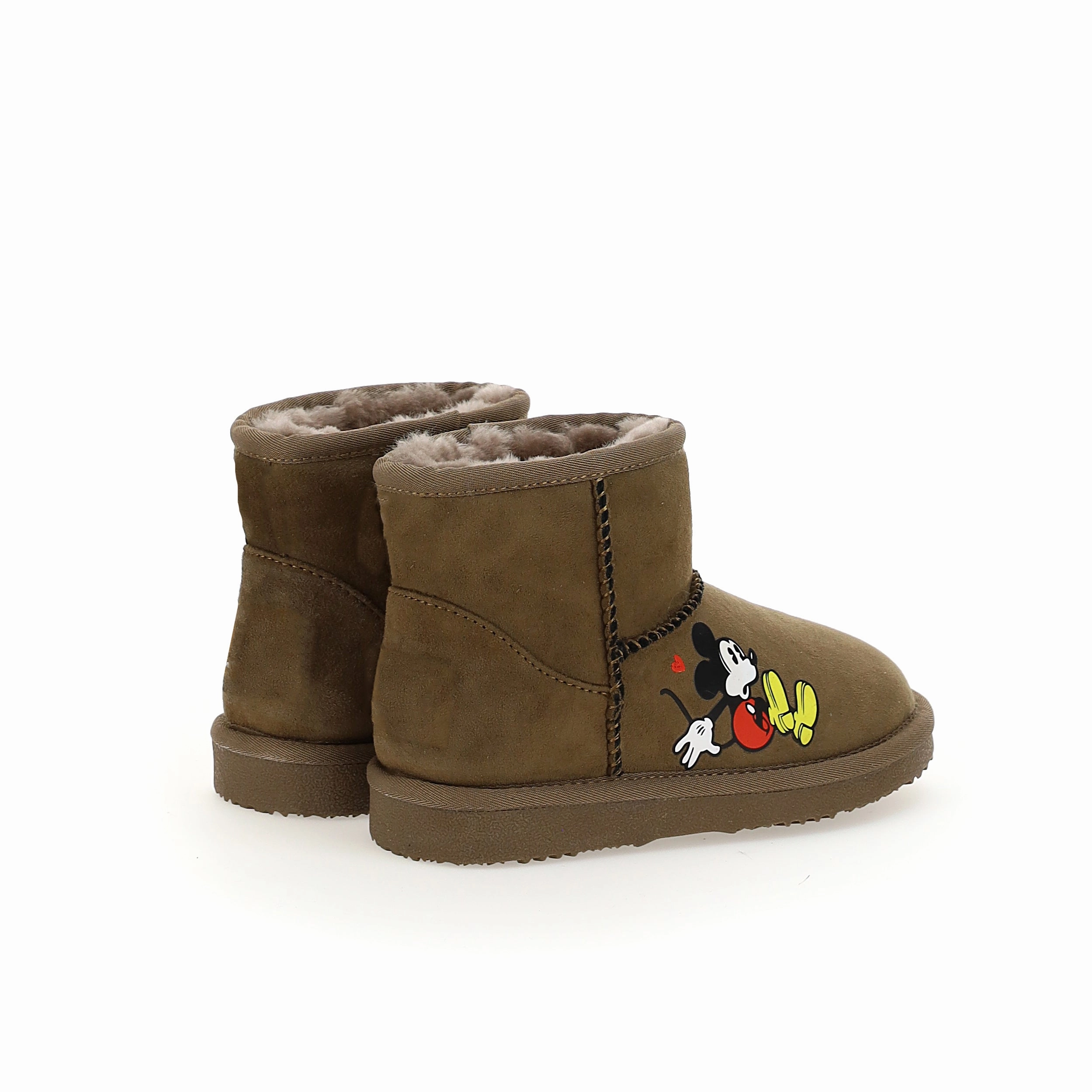 Romeo Boots Brown Mickey Faux Fur Boots