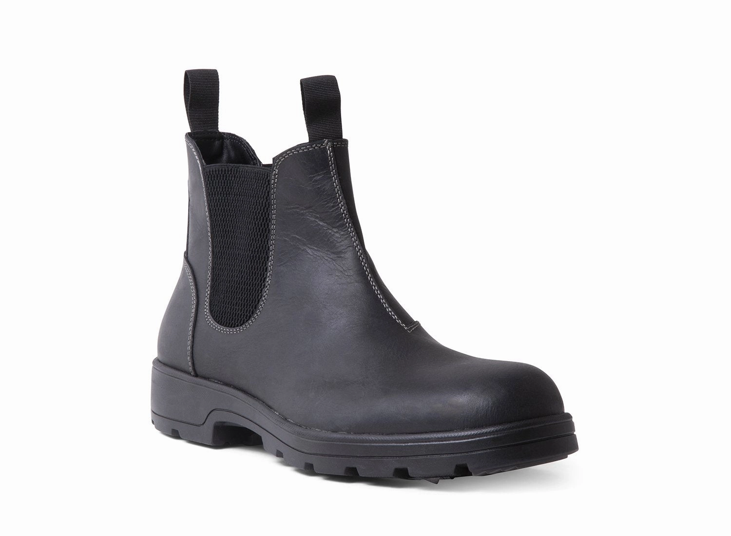 BUILDER BLACK LEATHER Chelsea Leather Boots