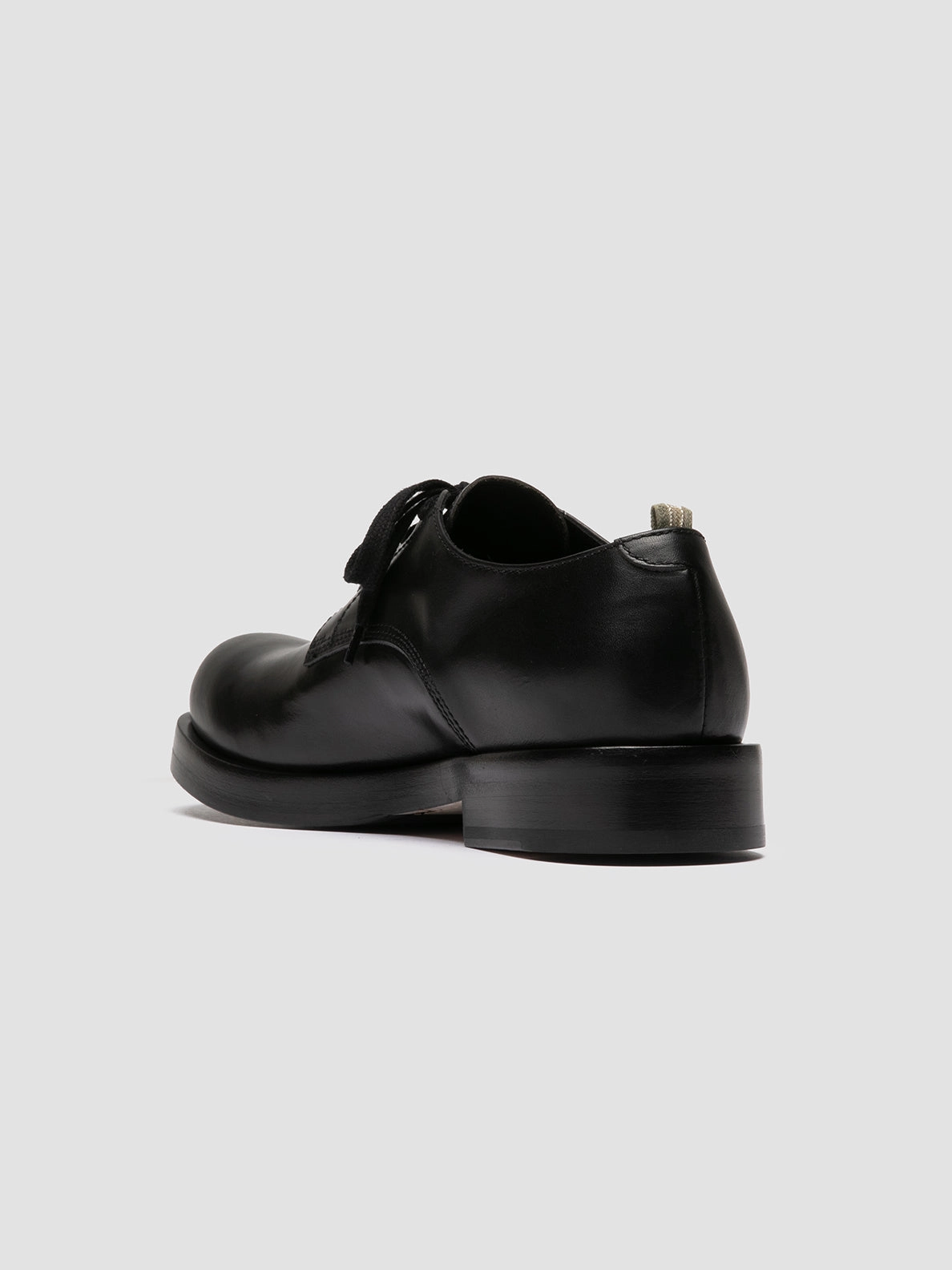 BULLA 001 - Black Leather Derby Shoes Different Ways To Lace Up Shoes