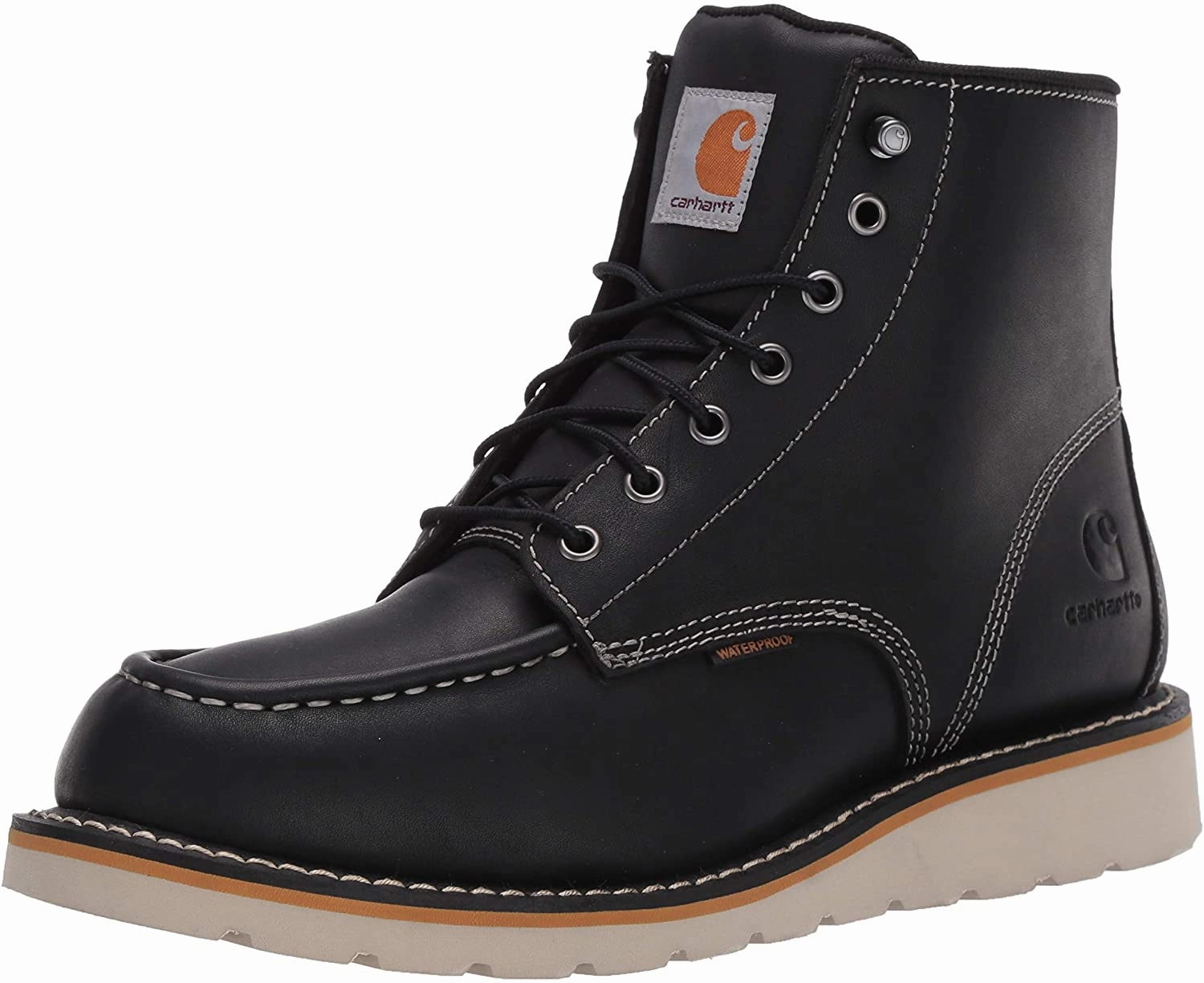 Lined Work Boots Carhartt Men's WP 6" Moc Soft Toe Wedge Boot