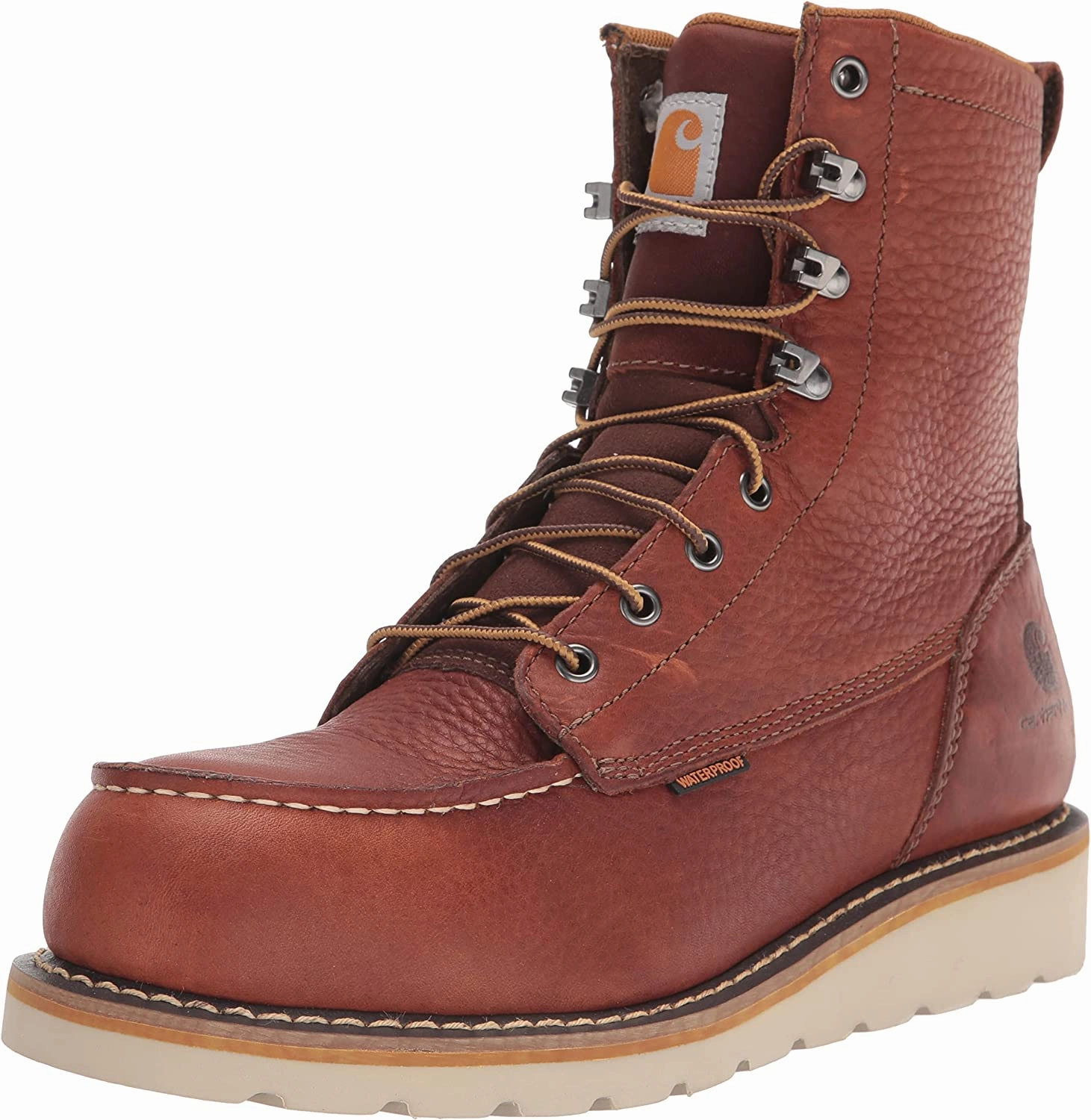 Comfiest Work Boots Uk Carhartt Men's WP 8" Moc Steel Toe Wedge Work Boot