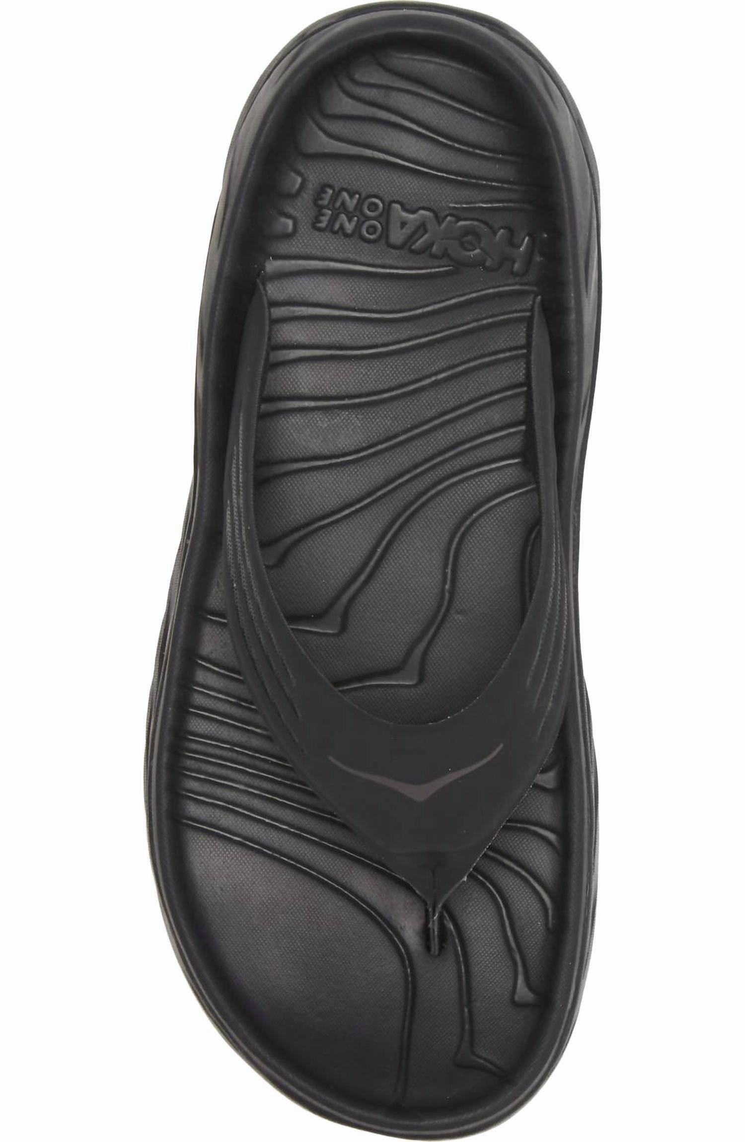 Men's Ora Recovery Flip Flop In Black/dark Gull Grey Moccasin Flip Flops