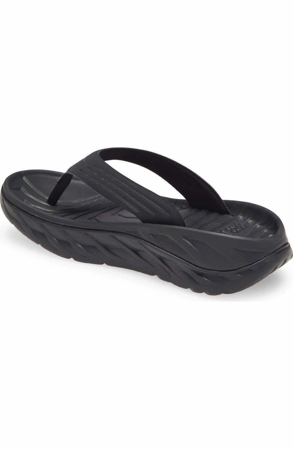 Men's Ora Recovery Flip Flop In Black/dark Gull Grey Flip Flops Returns