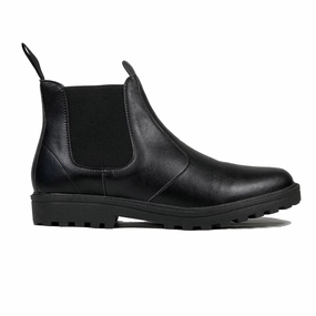 Chelsea boot - vegan school shoe by Vegan Style - black Snip Toe Chelsea Boots