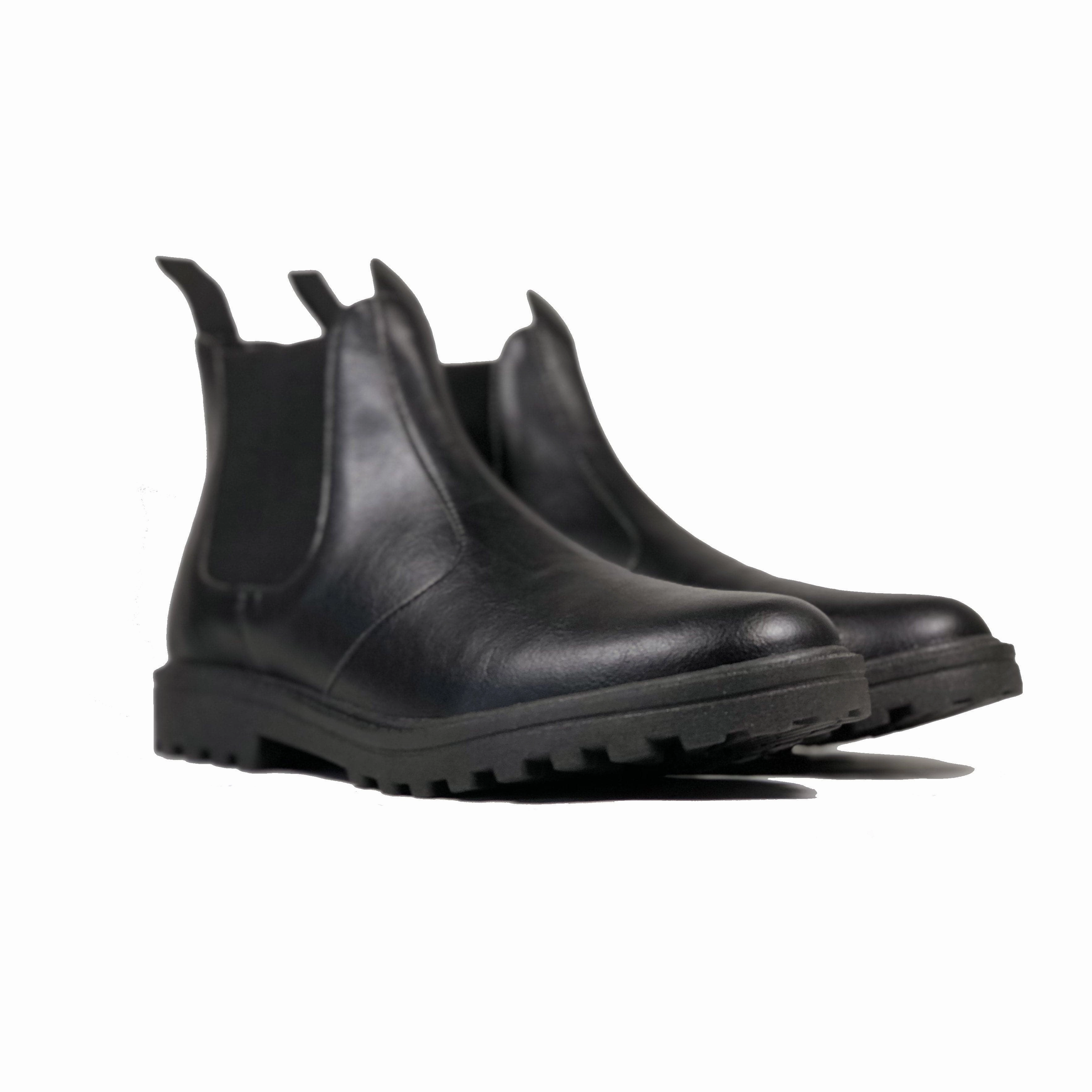 Chelsea boot - vegan school shoe by Vegan Style - black David Gandy Chelsea Boots
