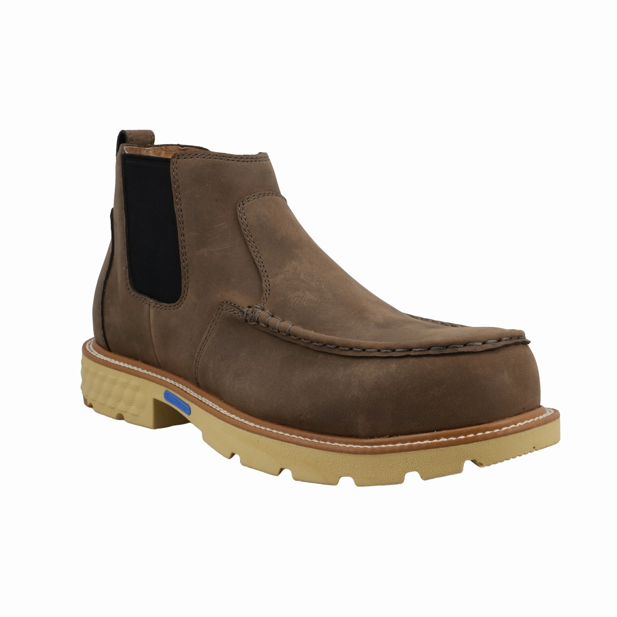 Crocs Dylan Chelsea Boot Twisted X Men's 4" Shitake Chelsea Nano Safety Toe Work Boot MXCN003