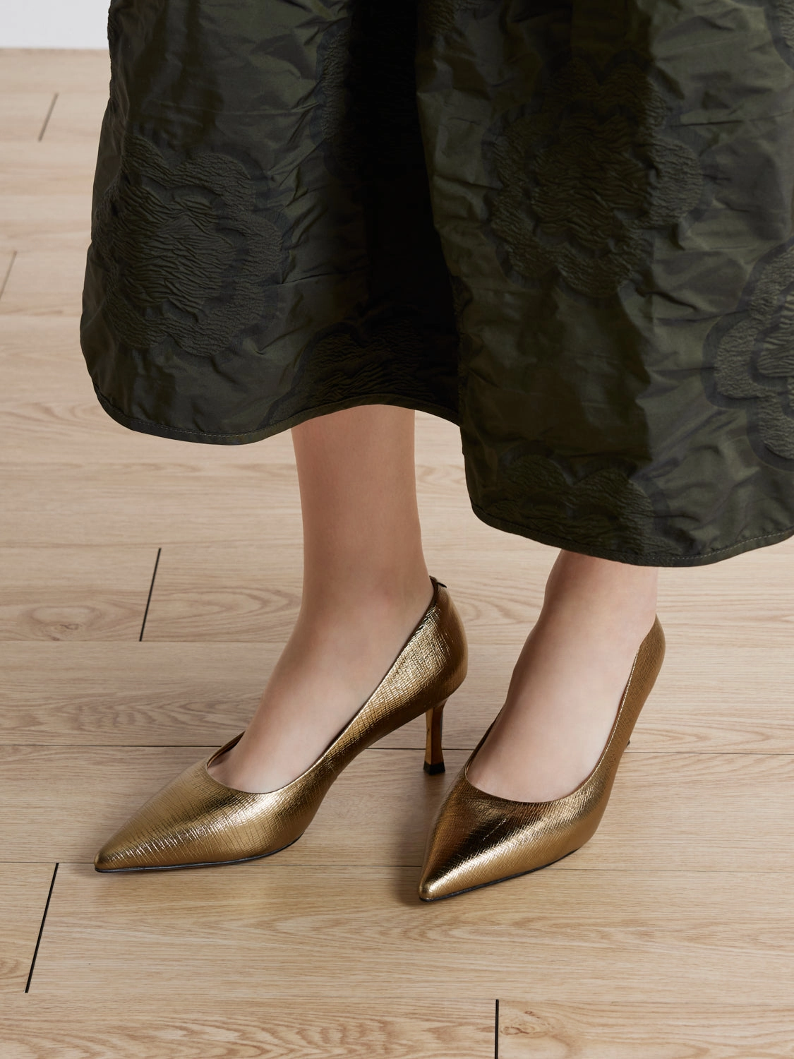 Marcie Metallic Pointed Toe Heels Parts Of A Shoe High Heel