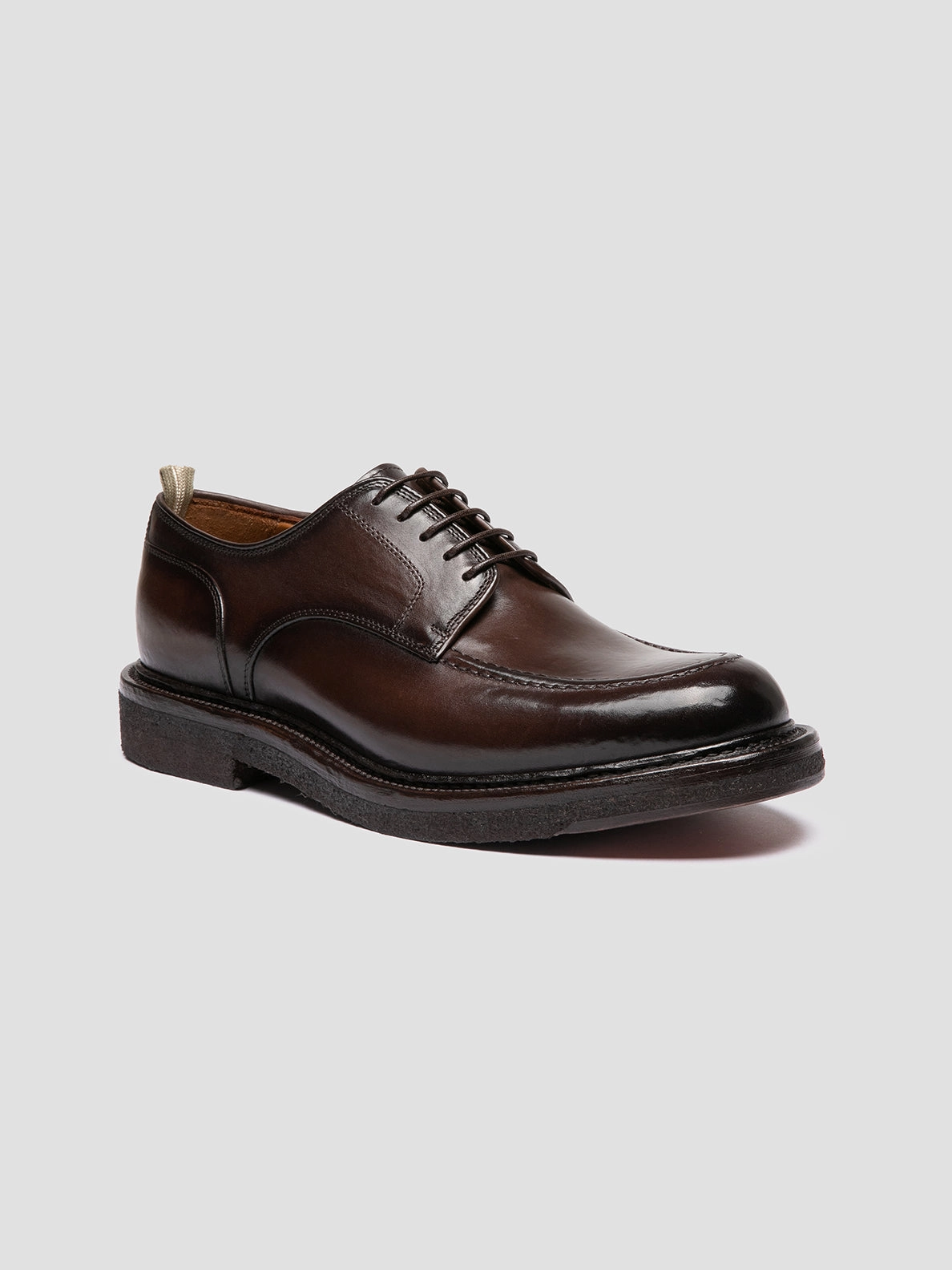ASTON CREPE 003 - Brown Leather Derby Shoes Mr Jacques Leather Derby Shoes