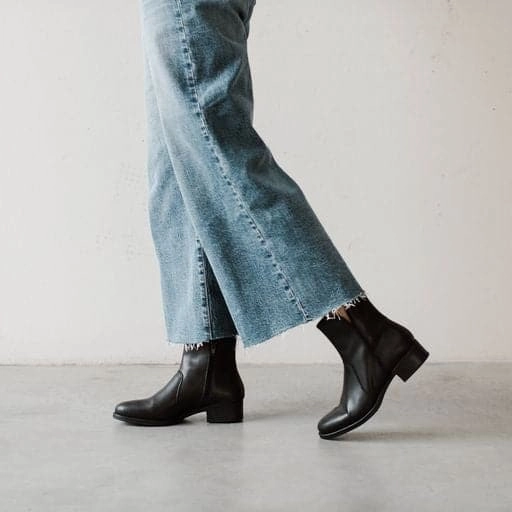 'Amelie' vegan-leather ankle boot by Zette Shoes - black Staud Palamino Leather Chelsea Boots