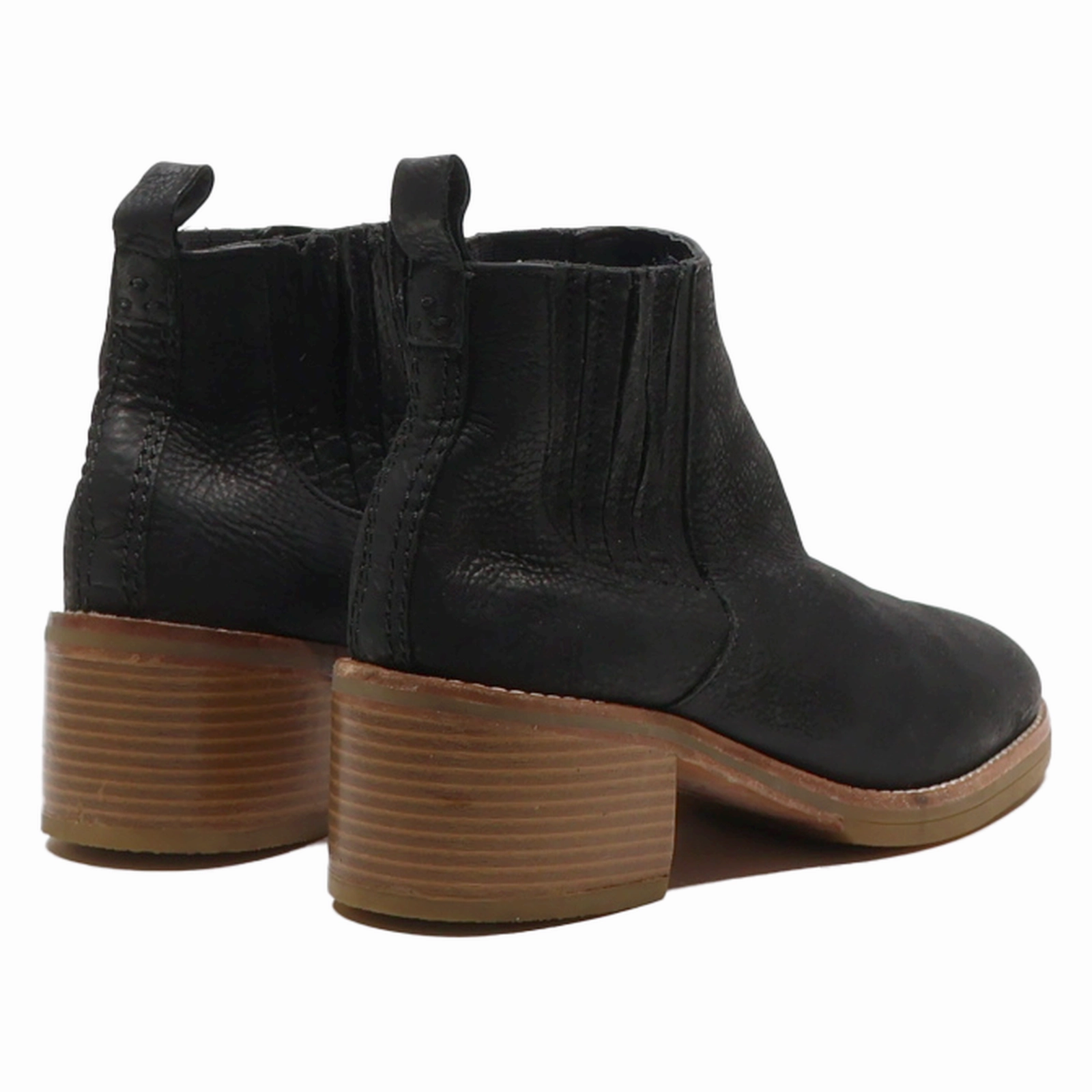 CLARKS Chelsea Boots Black Leather Womens UK 6.5 Chelsea Boots Leather Sale