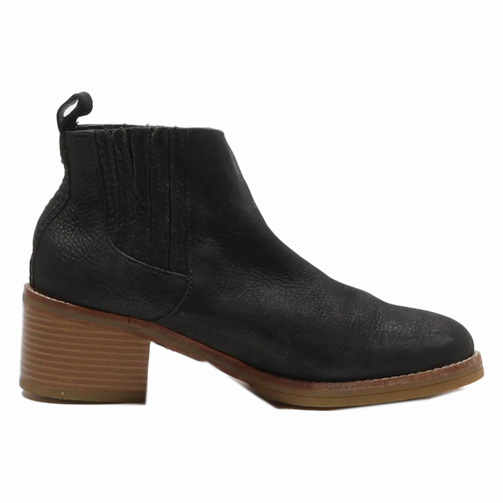 CLARKS Chelsea Boots Black Leather Womens UK 6.5 Chelsea Boots Wide Width