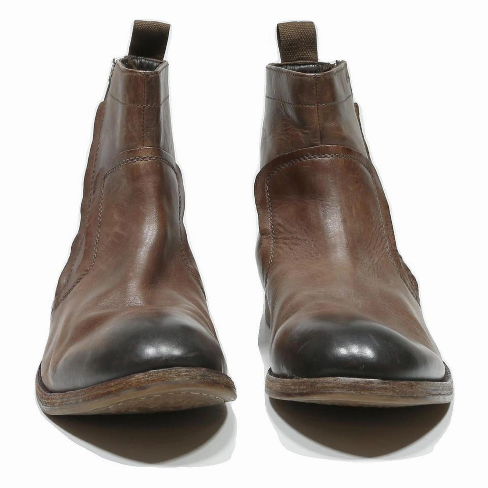 Neon Boots CLARKS Mens Brown Leather Ankle Boots UK 11 Side Zip Casual Fashion