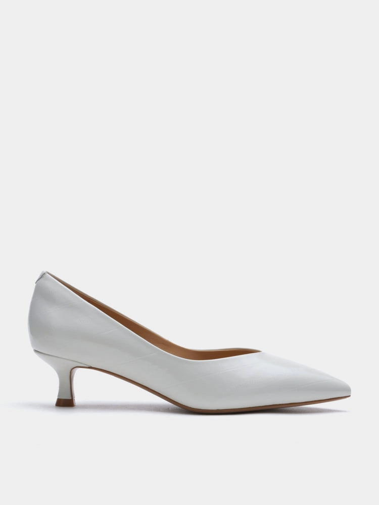 Claudia Embossed Pointed Toe Heels Fancy High Heels