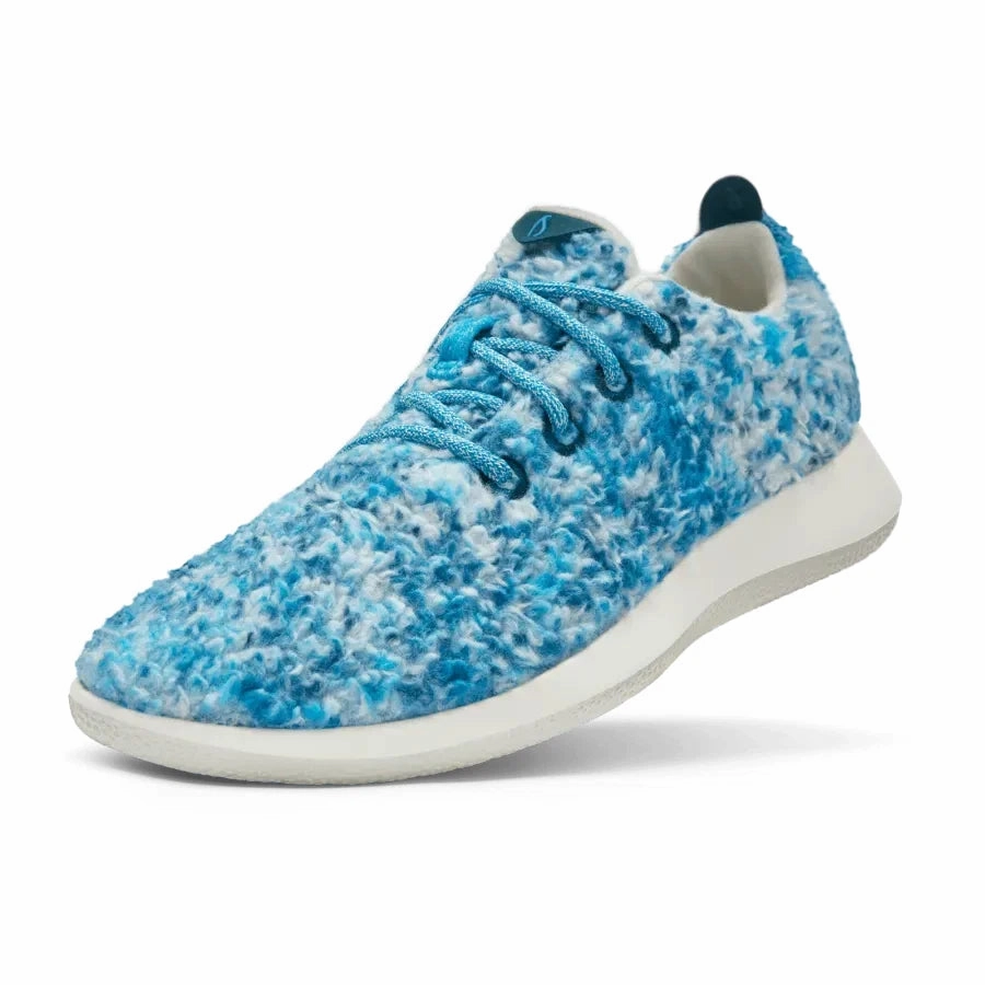 Running Shoes For Trekking Allbirds -  Wool Runners Fluffs - Thrive Teal/Deep Emerald  (White Sole)