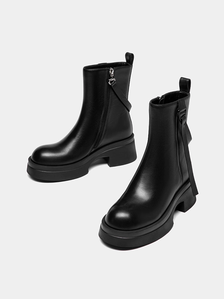 Rota Leather Ankle Boots Fur Ankle Boots Uk