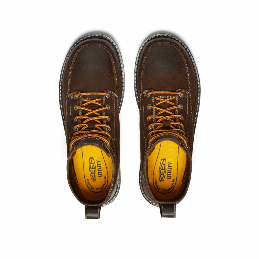 Men's San Jose 6" Boot (Soft Toe)  |  Coffee Bean/Star White Buffalo Leather Work Boots