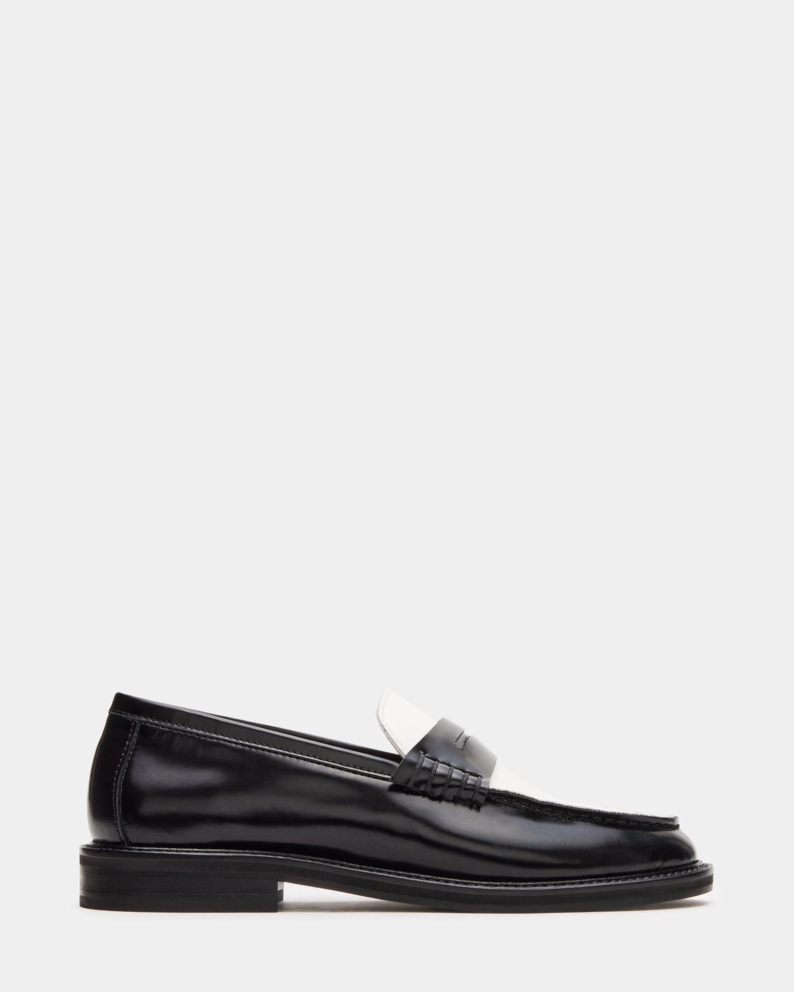 Coach Leah Platform Loafers MADISON BLACK/WHITE LEATHER