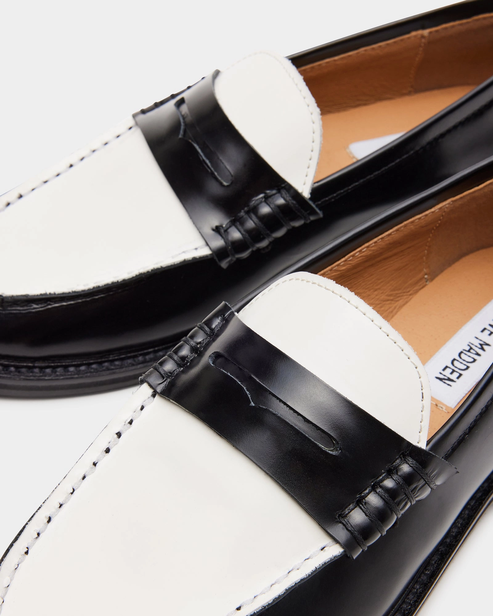 MADISON BLACK/WHITE LEATHER Drivers Vs Loafers