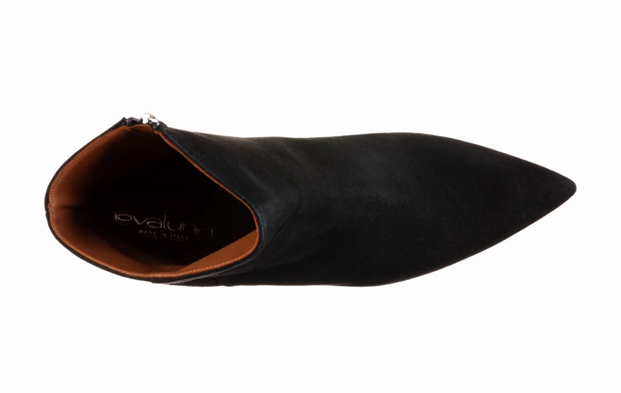 Eva Model Black Warm Fur Lined Ankle Boots