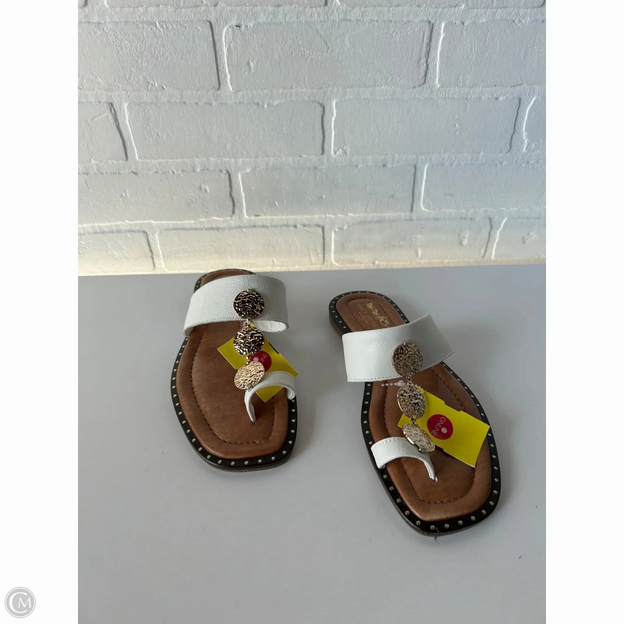 Inc Flip Flops Sandals Flip Flops By Coach And Four In Brown & Cream, Size: 6.5