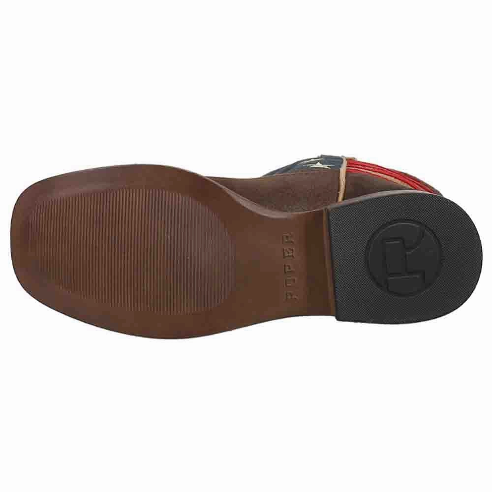 American Patriotic Square Toe Cowboy Boots (Big Kid) Western Boots Rhinestone