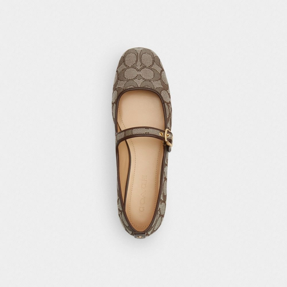 Propet Chickadee Mary Jane Shoes Coach C Rivet Mary Jane In Signature Jacquard Oak Maple