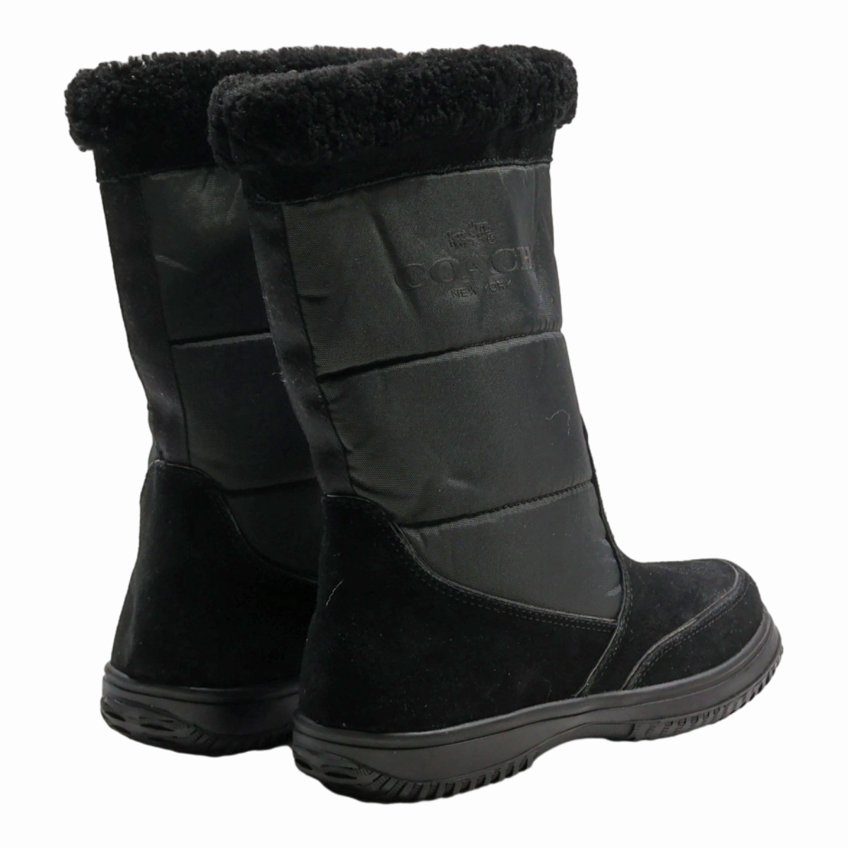 COACH Snow Boots Black Synthetic Womens UK 6.5 Prada Boots Snow