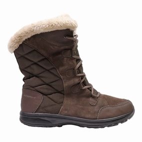 COLUMBIA Snow Boots Brown Leather Womens UK 10 Chicago Bears Snow Boots