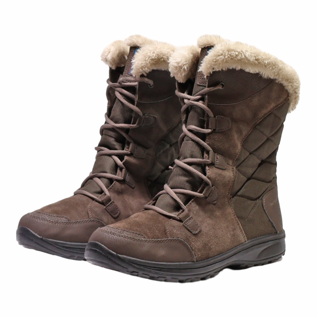 Snow Boots Cost COLUMBIA Snow Boots Brown Leather Womens UK 10