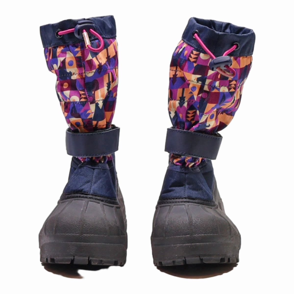 COLUMBIA Snow Boots Purple Synthetic Girls UK 2 Waterproof Lightweight Snow Boots