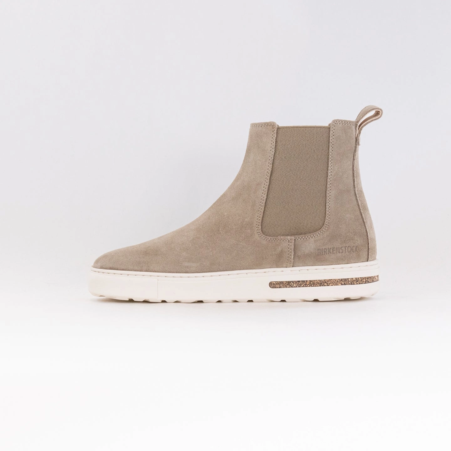 Birkenstock Bend Chelsea (Women's) - Taupe Suede 2976 Smooth Platform Chelsea Boots