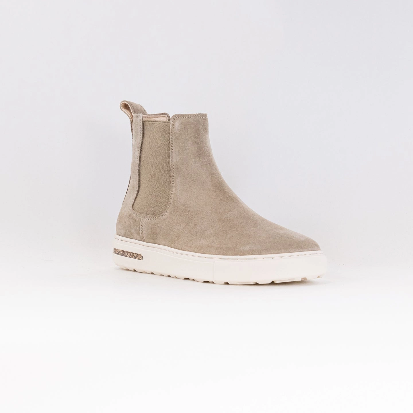 Birkenstock Bend Chelsea (Women's) - Taupe Suede Creed Leather Chelsea Boots