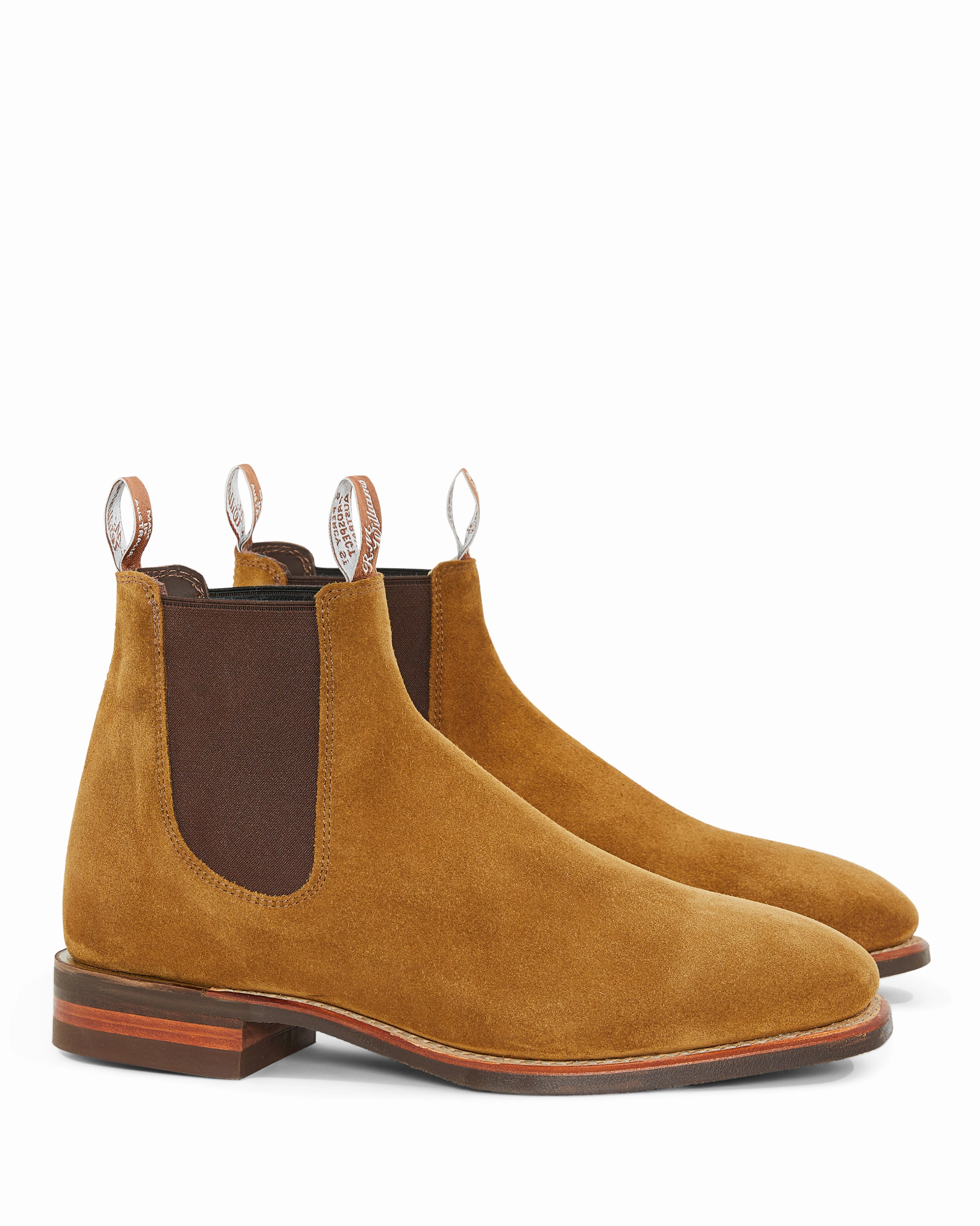 Israeli Chelsea Boots Comfort Craftsman Tobacco Suede