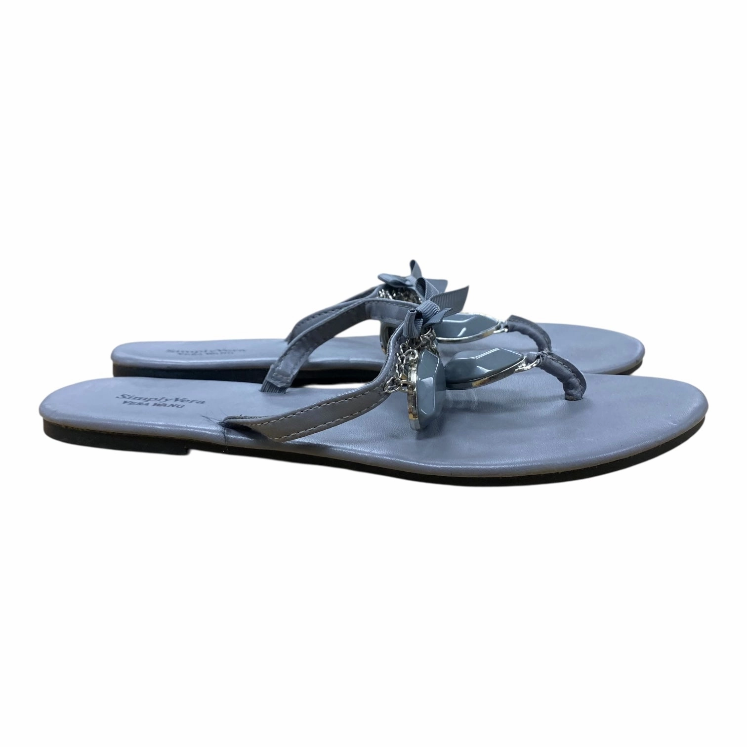 Sandals Flip Flops By Simply Vera In Grey, Size:7 Bulk Flip Flop